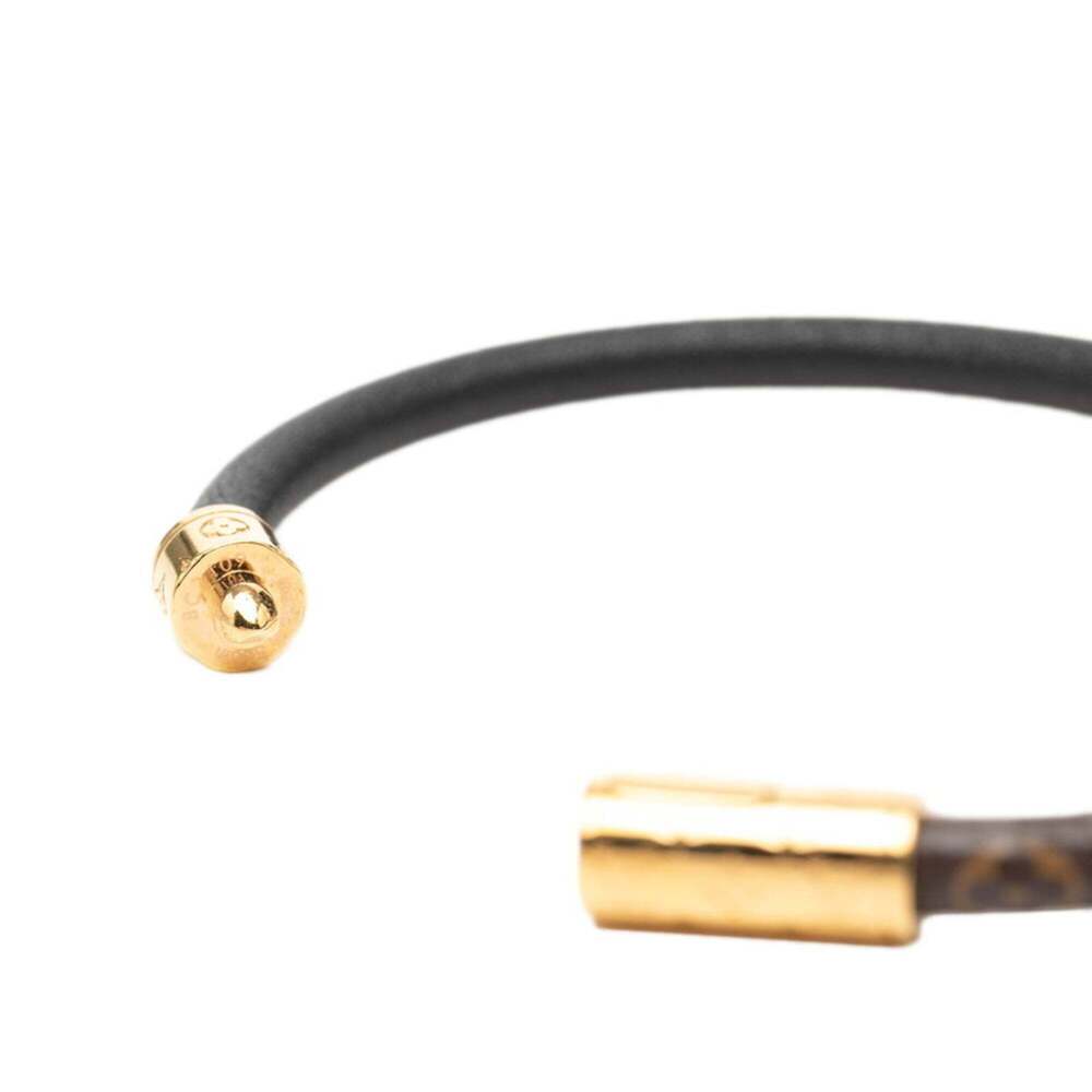 LOUIS VUITTON Black Monogram Leather Charm Bracelet - Picture 5 of 5